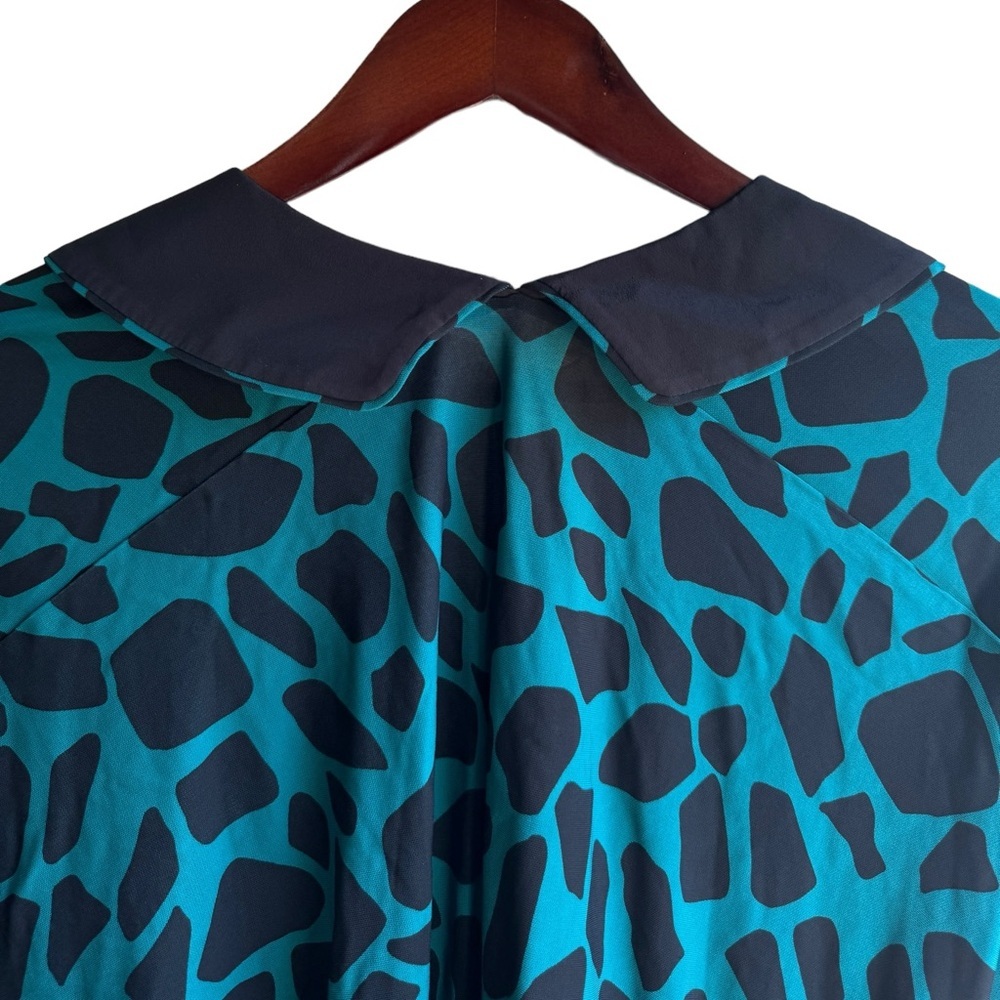 DIANE VON FURSTENBERG NWT Viole shirred printed jersey blouse Sz Large $388 MSRP - Picture 9 of 16